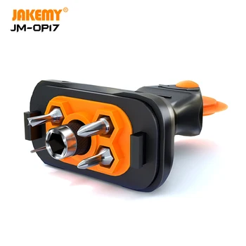 JAKEMY JM-OP17 9 I 1Multi-funktionel Bærbar Mini-Skruetrækker med Udskiftelige Roller DIY Værktøj til telefonen, Tablet-og Demontere