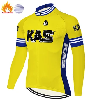 KAS trøje Vinter Termisk Fleece cykel passer til mænd 20D gel Stramme klassiske cykling bukser uniforme ciclismo hombre