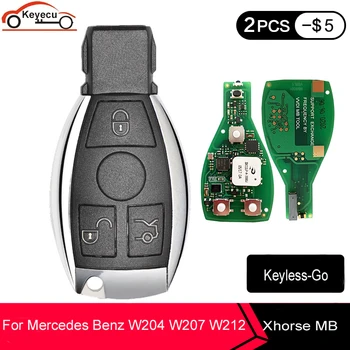 KEYECU Keyless Go Xhorse MB FBS3 BGA Fjernstyret Bil Key Fob 3-Knappen 315MHz /433MHz til Mercedes Benz W204 W207 W212 W164 W166 W221