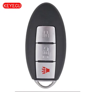 Keyecu Smart Fjernbetjening Key Fob 2+1 Knappen 433.92 MHz med ID4A Chip for Nissan Rouge 2016 2017 Bil Nøgle, KR5S180144106