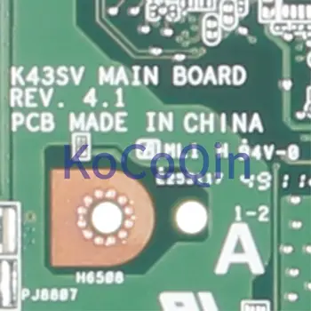 KoCoQin Laptop bundkort Til ASUS K43SV K43E P43E Core HM65 N12P-GS-A1 Bundkort REV.4.1 testet