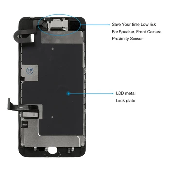 Komplet sæt skærmen Til iPhone 5 5C 5S SE Skærm LCD-Skærm Komplet Til iPhone 6 6S 7 8 Plus +Hjem-Knappen+ Front Kamera+ Højttaler