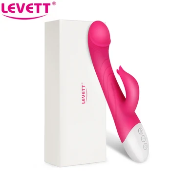 LEVETT 64 Vibrationer Kanin Vibratorer Til Kvinder Dildoer Erotisk sexlegetøj femme Klitoris Stimulere Vagina G Spot Wibrator Sexbutik