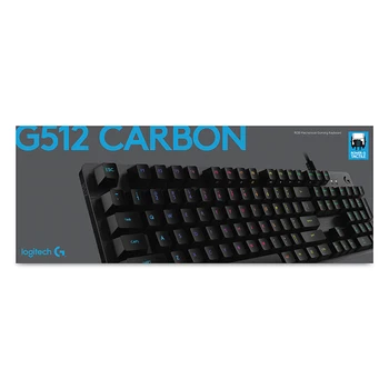 Logitech tastatur G512 LIGHTSYNC RGB mekanisk tastatur carbon fuld funktionstaster til pc-gaming tastatur