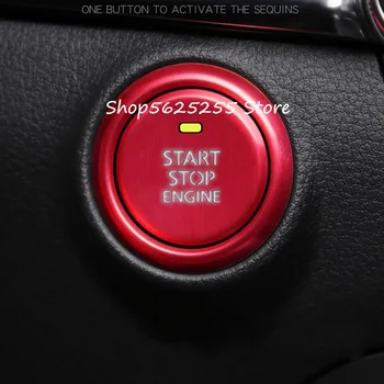 Mazda CX30 CX-30 2019 2020 Bil Aluminium Legering Lgnition Skifte Cover nøglering Ændring Bil Dekoration