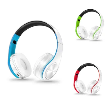 Mode Sammenklappelig Stereo Audio Mp3 Bluetooth Headset, Trådløse Hovedtelefoner, Hovedtelefoner understøtter SD-kort med Mic