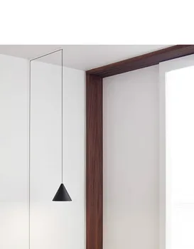 Moderne Lange Wire design-Led-Vedhæng Lys Geometriske Pendel Lampe til stuen, Sengen Væg Sconce Hængende lampe