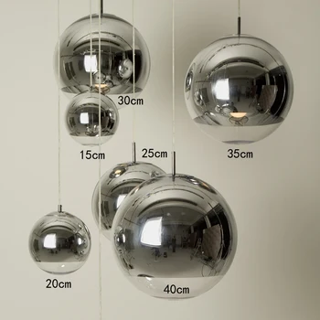 Moderne Vedhæng Lys Nordiske Glas Bolden Hængende Lampe Til Spisestue, Soveværelse Bar Indretning Armatur Suspension E27 Køkken Kampprogram