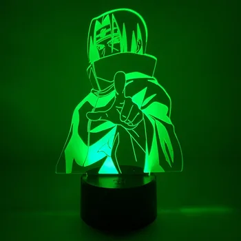 Naruto Itachi LED Skiftende Nightlights Fjernbetjening 3D Visuel Illusion bordlampe Til Børn Gave Night lights