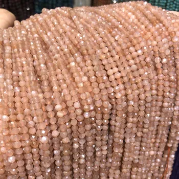 Natural Orange Månesten Perler af Høj Kvalitet Micro Afsnit Perle Sten Løse Perler DIY Tilbehør Til smykkefremstilling-Armbånd