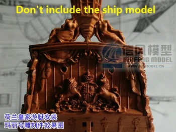 NIDALE Model luksuriøse levende Pære snitte i træ-skib model Dekorationer, der passer til Skala 1/80 hollandske royal yacht model