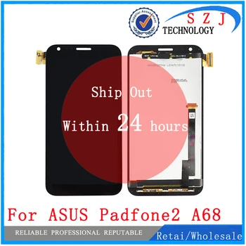 Ny 4.7 tommer Erstatning For Asus Padfone 2 II A68 Touch Digitizer Skærm, LCD-Display Linse Montering Gratis Fragt + Ramme