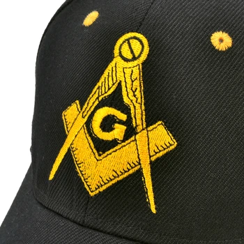 Ny broderi Frimurer baseball cap Mænd Frimurer Symbol G Templar Frimureri hat Mænd kvinder snapback hatte