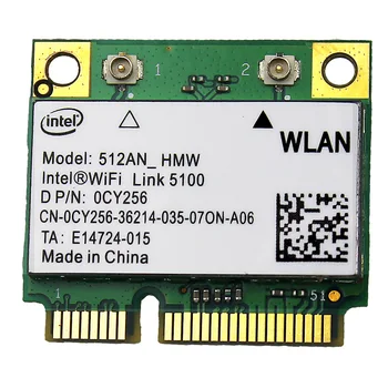 Original Intel Wifi Link 5100 512AN_HMW Dual band-300M Halv Størrelse Mini PCI-e Trådløse netværkskort kort