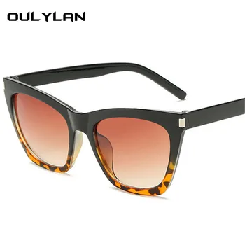 Oulylan Brand Designer Cat Eye Solbriller Kvinder Overdimensionerede Gradient Sol Briller Nuancer Kvindelige Luksus UV400 Solbrille