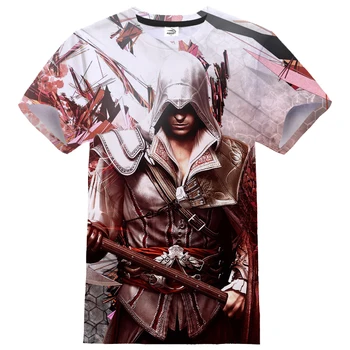 Populære Spil T-shirt Assassin ' s Creed 3D-Print Cosplay Streetwear til Mænd O-Neck Hip Hop Tshirt Sport Casual T-Shirt, Toppe Tøj