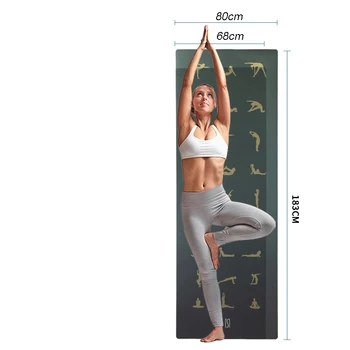 Position Linje Mere Længere 80cm Naturlige TPE, Non-Slip Tapete Yoga Absorbere Sved Tabe sig træningsmåtte Pude Trænings-og yogamåtte