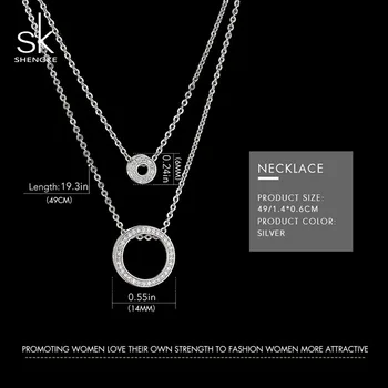 Shengke Top Mærke Krystal Design dameur Armbånd Halskæde Sæt Kvindelige Smykker Luksus Armbåndsur Quartz Ur Lady ' s Gave