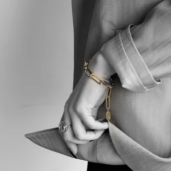 Silvology 925 Sterling Sølv Maria Lang Kæde Armbånd til Kvinder Top Kvalitet Firkantet Kæde Armbånd Fashionable Smykker Gave