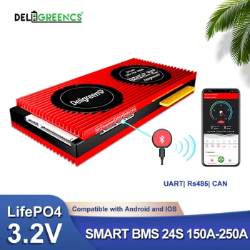 Smart BMS 24S 150 A 200A 250A 72V LiFePO4 BMS 3.2 v nominel batteri bluetooth-485 kan sofeware kontrol EV Magt opbevaring