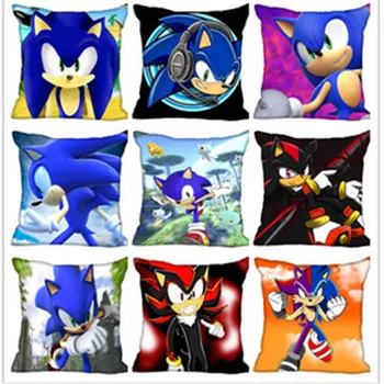 Sonic the Hedgehog knus pudebetræk toy sofa pude, pudebetræk Sonic the Hedgehog Superhelt anime figurer, børn, fødselsdag, gave,