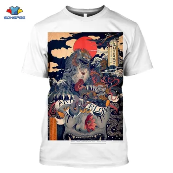 SONSPEE Vintage Sten Løve T-Shirt Kina Harajuku Streetwear Kvinder Sommer t-shirts, Korte Ærmer Hipster Tee Shirt Homme Sport Top