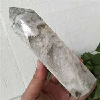Store natursten sphalerite mineral prøver crystal tower boligindretning feng shui.Chakra wand punkt helbredende krystaller