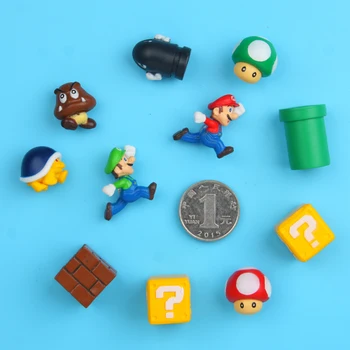 Super Mario Køleskab Magnet boligindretning, Pynt Figurer Barndom Spil Legetøj til Børn Mario Magneter
