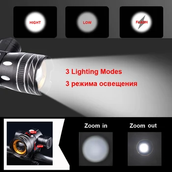 T6 LED USB-Genopladelige Justerbar Cykel Lys 800 Lumen Led Cykel Forlygte Zoom med Tailight Cykel Tilbehør