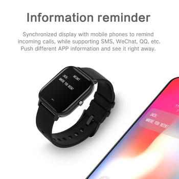 Tid Ejeren P8 Smart Ur 1,4 tommer Fuld Touch Screen Smart Armbånd Smartwatch Oplysninger Påmindelse til Android, IOS Sport Ur