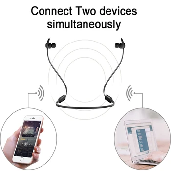 Trådløse Hovedtelefoner Headest V4.1 IP5X Vandtæt Bluetooth Wireless In-ear Headsets Magnetiske Hoveder Sport Trådløst Headset