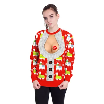 Ugly Jul Sweater Kvinder/mænd 3D-Print Sjove Chiristmas Jumper Familie Pullover Xmas Cosplay Tøj Plus Size Trække Femme Toppe