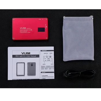 VIJIM VL-1 Mini Led Video Lys Fotografering Belysning Vlog 96 Perler 3500k-5700k til Smart Phone med Et Plus DSLR-Kamera Sony A6400