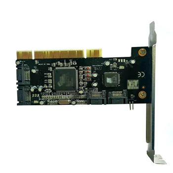 XT-XINTE PCI-udvidelseskort Tilføje Kort 4 SATA Porte på 1,5 Gbps for Sil 3114 Chipsæt RAID-Controller-Kort for PCI-Standard 2.3 Desktop