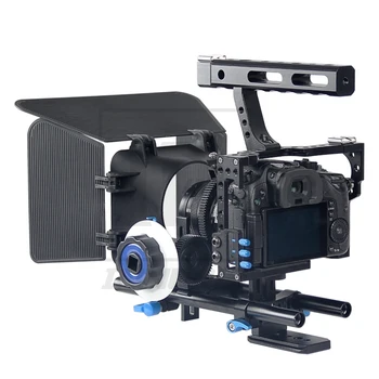 YELANGU C500 Bur Kit Til GH4 A7 Bred anvendelse DSLR-Kamera Rig Film Støtte Stabilisator Følg Fokus Mat Kasse Hånd Greb