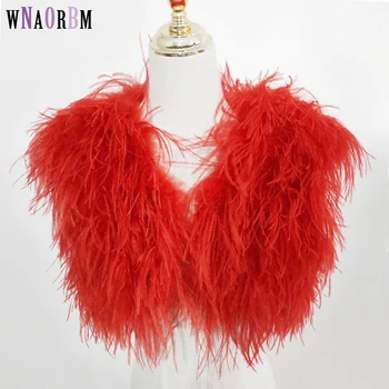 Ægte naturlig struds pels sjal bluse bryllup sjal struds hår vest brude jakke ægte pels frakke, der kan tilpasses