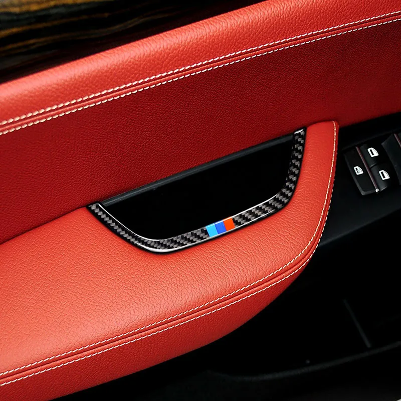 For BMW X3 X4 F25 F26 11-17 Carbon Fiber Bil Indvendig Dør, Armlæn Opbevaring Max Frame Cover Trim Mærkat Bil Styling Indretning