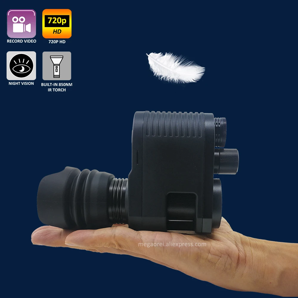 Digitale Night Vision Rifle Anvendelsesområde Tilføje Vedhæftede Infrarød Jagt Kamera Monokulare med Indbygget 850nm IR Brænderen Optik Syn