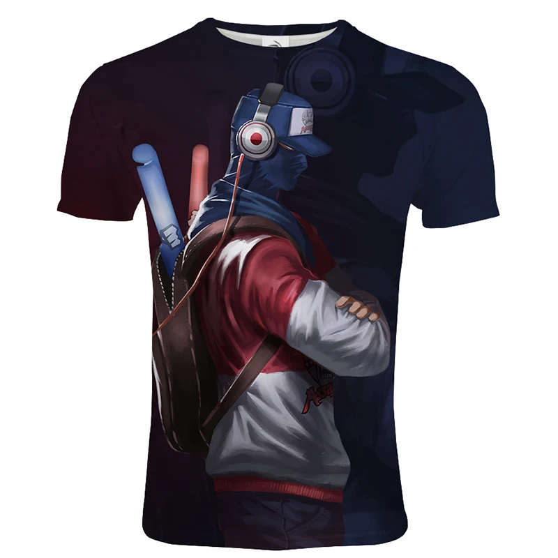 Populære Spil T-shirt LOL League Of Legends 3D Printet Streetwear O-Hals kortærmet Tshirt Mænd Kvinder Trendy T-shirt, Hip Hop Top