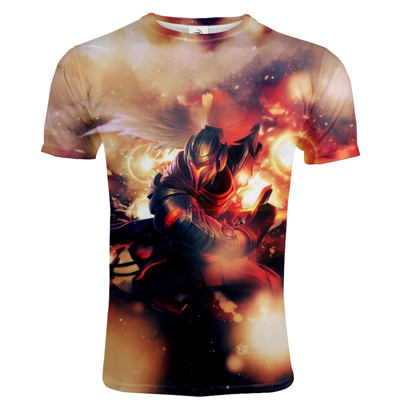 Populære Spil T-shirt LOL League Of Legends 3D Printet Streetwear O-Hals kortærmet Tshirt Mænd Kvinder Trendy T-shirt, Hip Hop Top