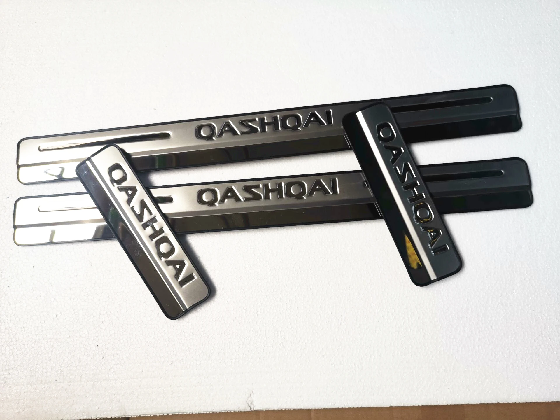 For Nissan QASHQAI 2016-2020 rustfrit stål Tærskel bar velkommen pedal anti-ridse beskyttelse, tilbehør til bilen