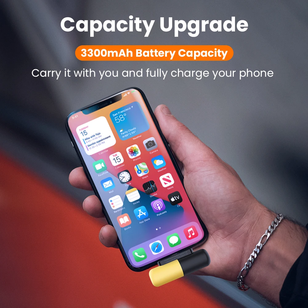 For iPhone-12 11 Mini Power Banker Bærbare Akut Ekstern Batteri Oplader Til iPhone XS Huawei Xiaomi mi-8 3300mAh Powerbank