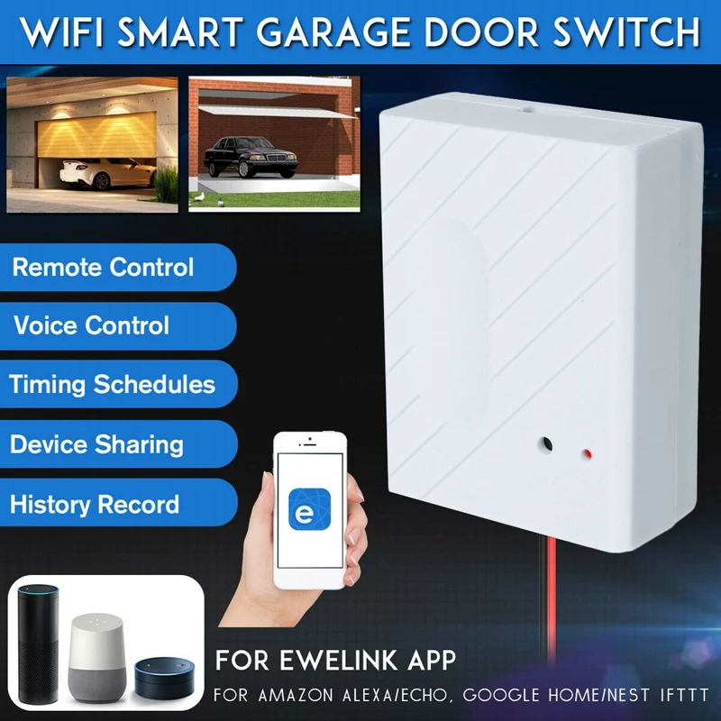 Top WiFi Smart Skifte Bil garageåbner Fjernbetjening til EWeLink APP Telefon Support Alexa Google Startside