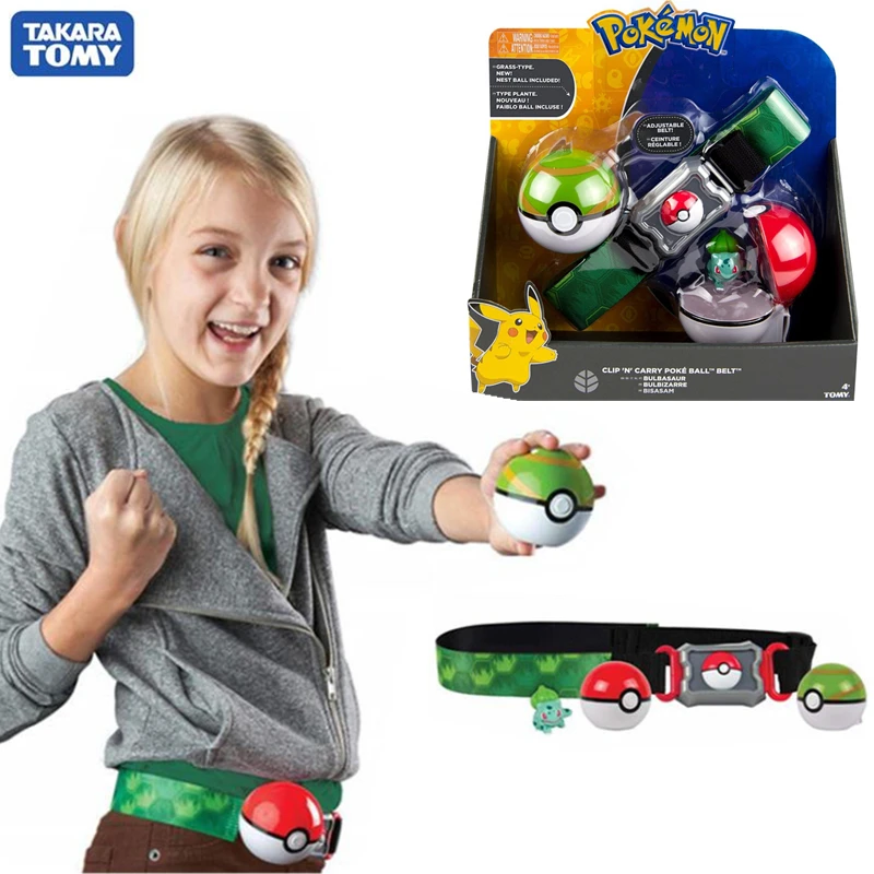 Ægte TOMY Pokemon figur Pokemon Elf bolden Bælte Master Elf Bolden Indstilles Teleskopisk Pokemon Legetøj Halloween gaver til børn