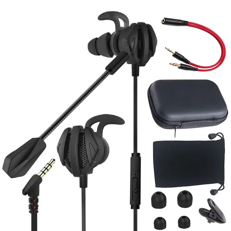 Gaming Headset-3,5 mm Jack E-Sports Hovedtelefon Gamer støjreducerende Stereo Kabel Øretelefoner med Aftagelig Mikrofon til PC, PS4 MP4