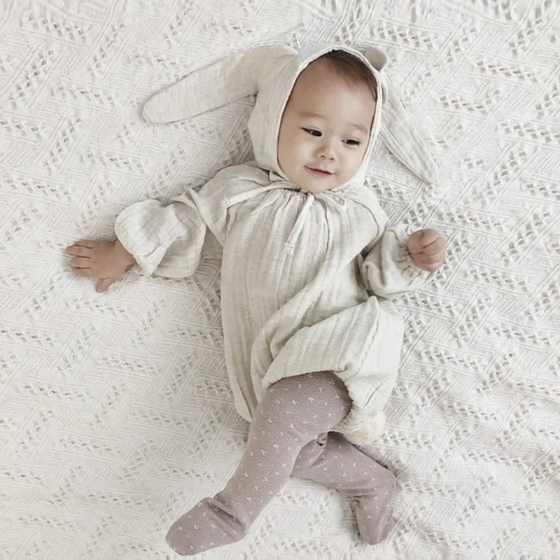 Nyfødte Baby Bodyer Foråret Hvid Langærmet Spædbarn Pige Dreng Tøj Koreansk Design Bomuld Baby Tøj Fotografering Kostumer