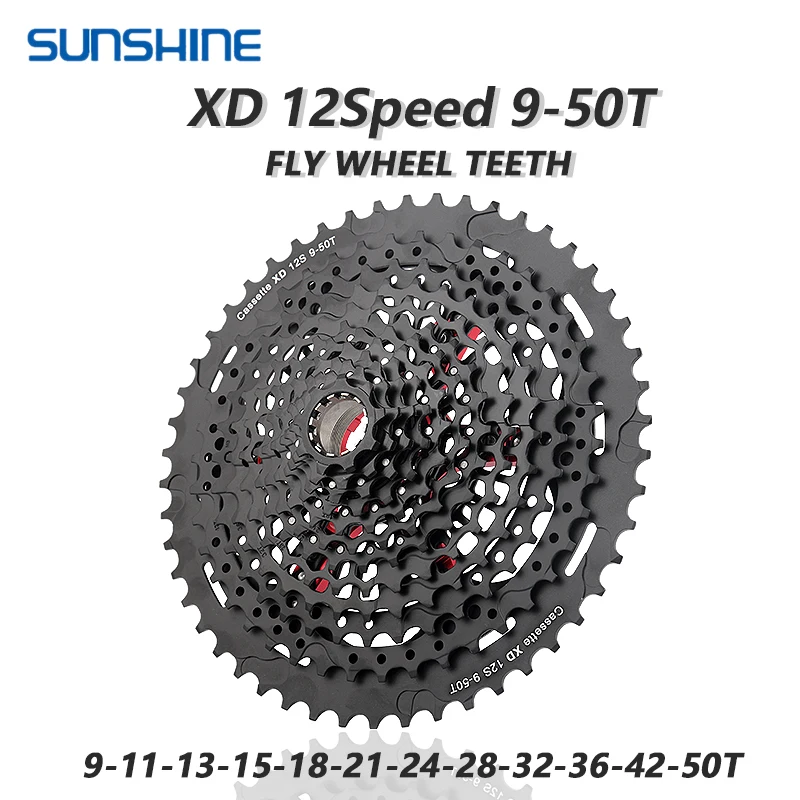 SOLSKIN XD Kassette med 12 hastigheder 9-50T MTB Cykel Tandhjul Mountainbike Svinghjul Passer til SRAM GX EAGLE Frihjul