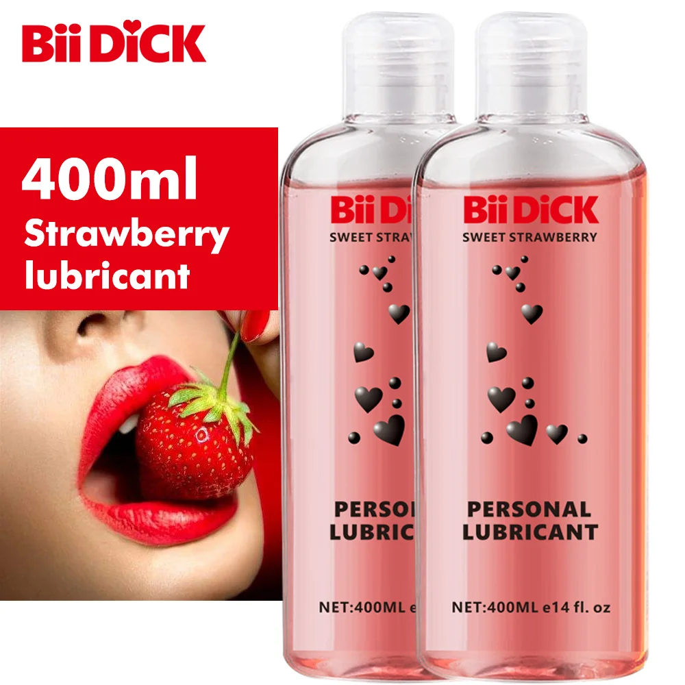 400ml Jordbær Smag Anal Fedt for Sex Glidecreme Glidecreme Gel Vagina Smøring Frugt Smag vandbaseret Olie Lubricante Seksuel