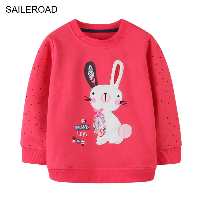 SAILEROAD Baby Piger Sweatshirts Dyr Kanin Kids Hættetrøjer Sweatshirts 2020 Ny Pige Sweatshirts til Børn Tøjet