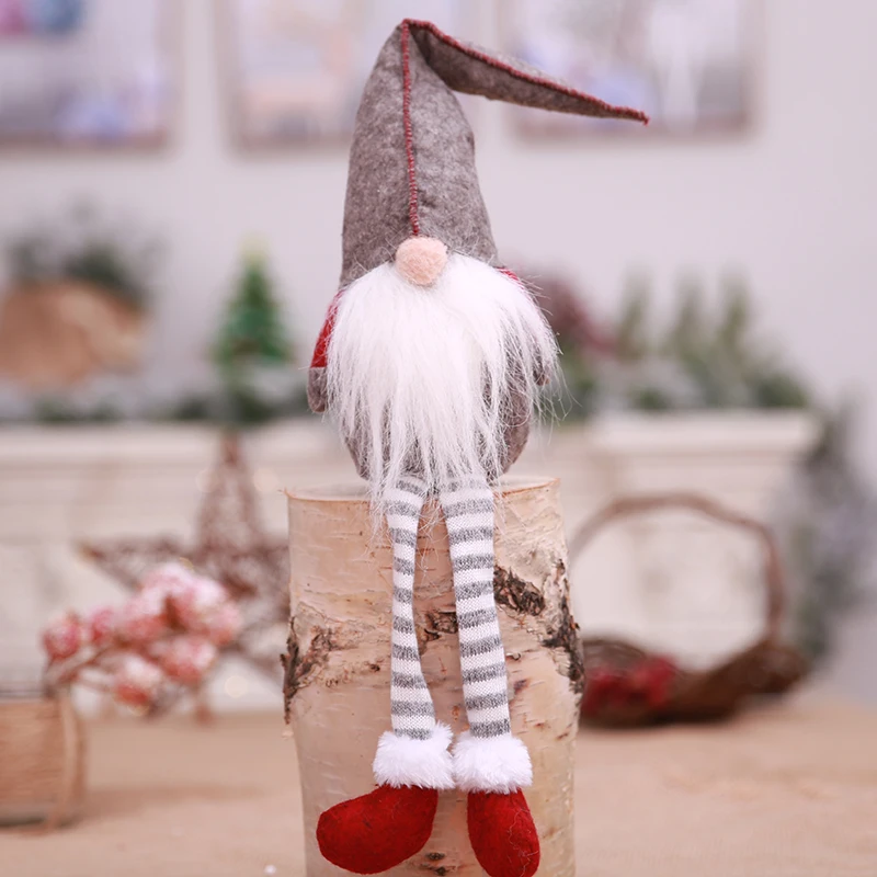 Kreative Ingen Ansigt Jul Dukke Europæisk Stil Ansigtsløse Hængende Ben Dukke Børn Gave Nye År Xmas Tree Vinduesdekoration Forsyninger